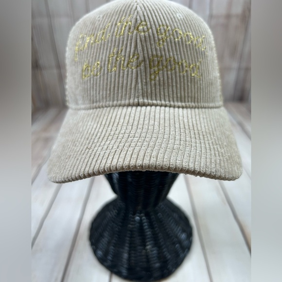 “Find the Good, Be the Good” Tan Corduroy Trucker Hat. NWOT. - Picture 1 of 6